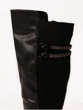 Cizme Dama Lungi Cu Strasuri Winterland Negre