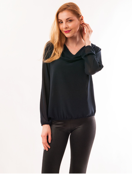 Bluza Dama Din Voal Throwback Bleumarin