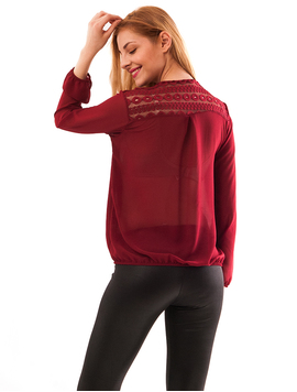 Bluza Dama Din Voal Throwback Grena 