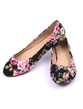 Balerini Dama Cu Model Floral Event Negru