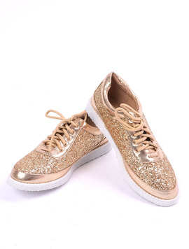 Pantofi Dama Casual Brilliant Aurii