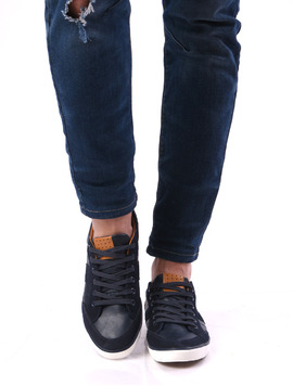 Pantofi Barbati Sport Cu Siret Si Cusaturi Decorative Relax Bleumarin