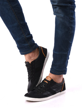 Pantofi Barbati Sport Cu Siret Si Cusaturi Decorative Relax Negri