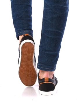 Pantofi Barbati Sport Cu Siret Si Cusaturi Decorative Relax Negri