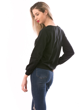 Bluza Dama MetalicPastel Negru