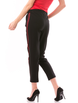 Pantalon Dama Cu Vipusca NewDivaGirl Negru si Bordo