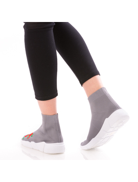 Sneakers Dama FreshRose Gri 