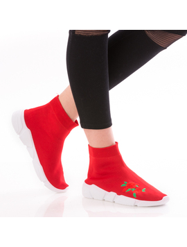 Sneakers Dama FreshRose Rosu