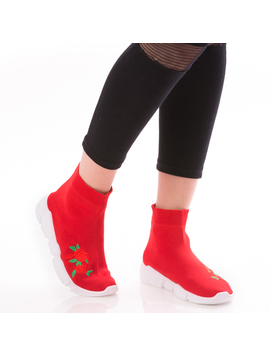 Sneakers Dama FreshRose Rosu