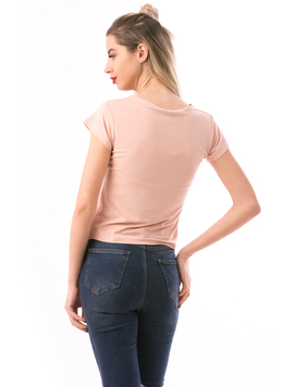 Tricou Dama LoveLife Roz Pal Negru Si Argintiu