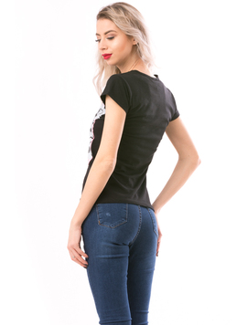 Tricou Dama AdventurePlay Negru Gri si Roz