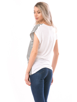 Tricou dama SimpleLine Alb si Negru