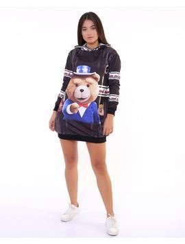 Hanorac Dama LongyBear10 Negru