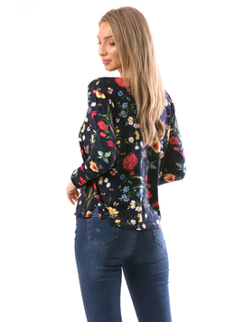 Bluza Dama FlowerShower Negru si Galben
