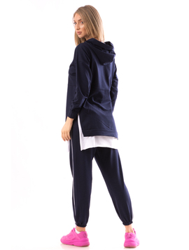Trening Dama LooseHood Bleumarin