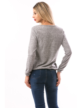 Bluza Dama LoveStar Gri Rosu Si Auriu