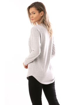 Bluza Dama StyleVogue Gri Inspicat Si Auriu