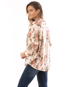 Bluza Dama IntoPower Crem Roz Si Verde