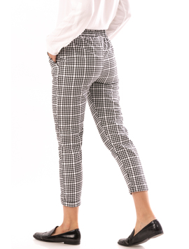 Pantaloni Dama FineBrick Alb Si Negru