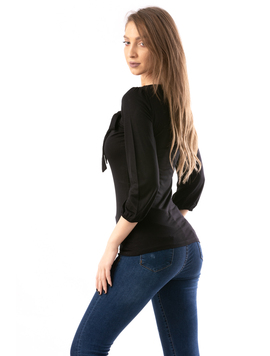 Bluza Dama SimpleLeftBow Negru