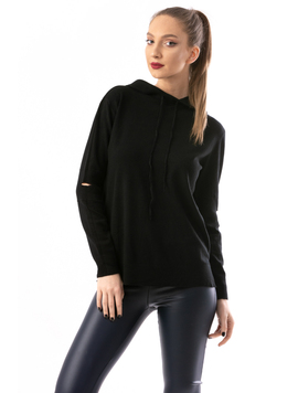 Hanorac Dama SimpleKnitted Negru