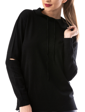 Hanorac Dama SimpleKnitted Negru