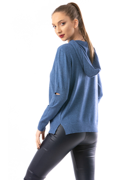 Hanorac Dama SimpleKnitted Albastru