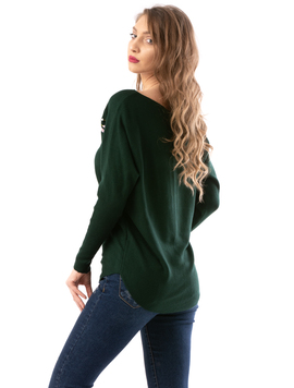 Pulover Dama FlowerPearl Verde