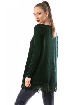 Pulover Dama LaceandStars Verde