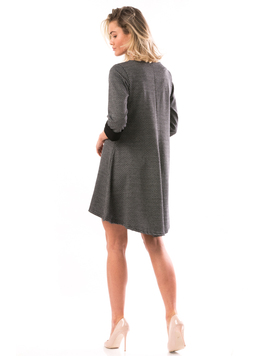 Rochie Dama LejerRose Gri