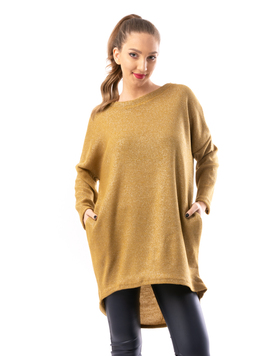 Rochie Dama LikeSweater Mustar