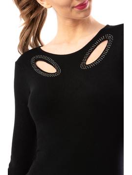 Rochie Dama ShortThreeHoles Negru