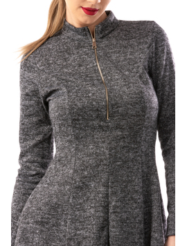 Rochie Dama TeacherinZipper Gri