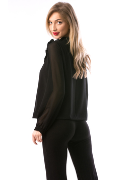 Bluza Dama ThreeVolanys12 Negru