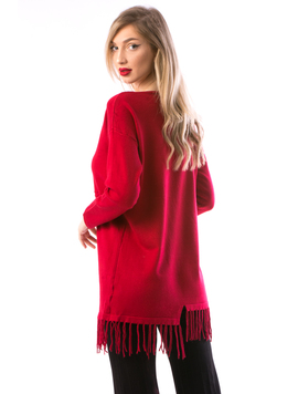 Pulover Dama DownFringe18 Rosu