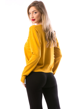 Pulover Dama NeckNes12 Mustar