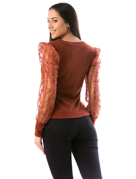 Bluza Dama ElegantSleeve Caramiziu