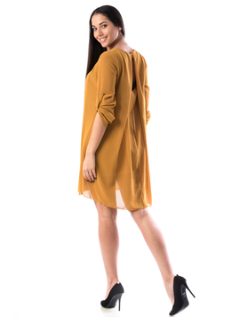 Rochie Dama GoldenVeil Mustar