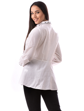 Camasa Dama NeckBroddy677 Alb