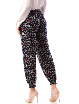 Pantaloni Dama HaremPants Bleumarin si Fucsia
