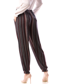 Pantaloni Dama HaremPants Bleumarin si Rosu