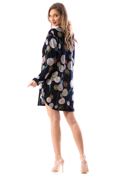 Rochie Dama LycraFlower Bleumarin si Alb
