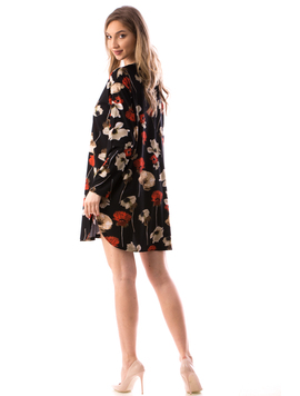 Rochie Dama LycraFlower Negru si Negru si Bej
