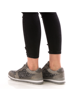 Adidasi Dama Cu Siret NiceGlittery Gri