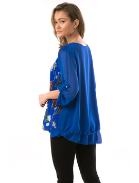 Bluza Dama VeilFlowerPrint Albastru