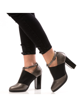 Botine Dama MichaelWasHere Argintiu