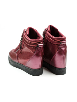 Sneakers Dama Cu Platforma PistolOn Bordo