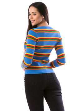 Bluza Dama MultiLinesC76 Albastru