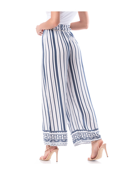 Pantaloni Dama SunShine Alb Albastru Si Gri