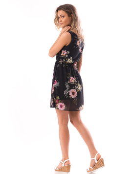 Rochie Dama MargaretDay Bleumarin Verde Si Roz
